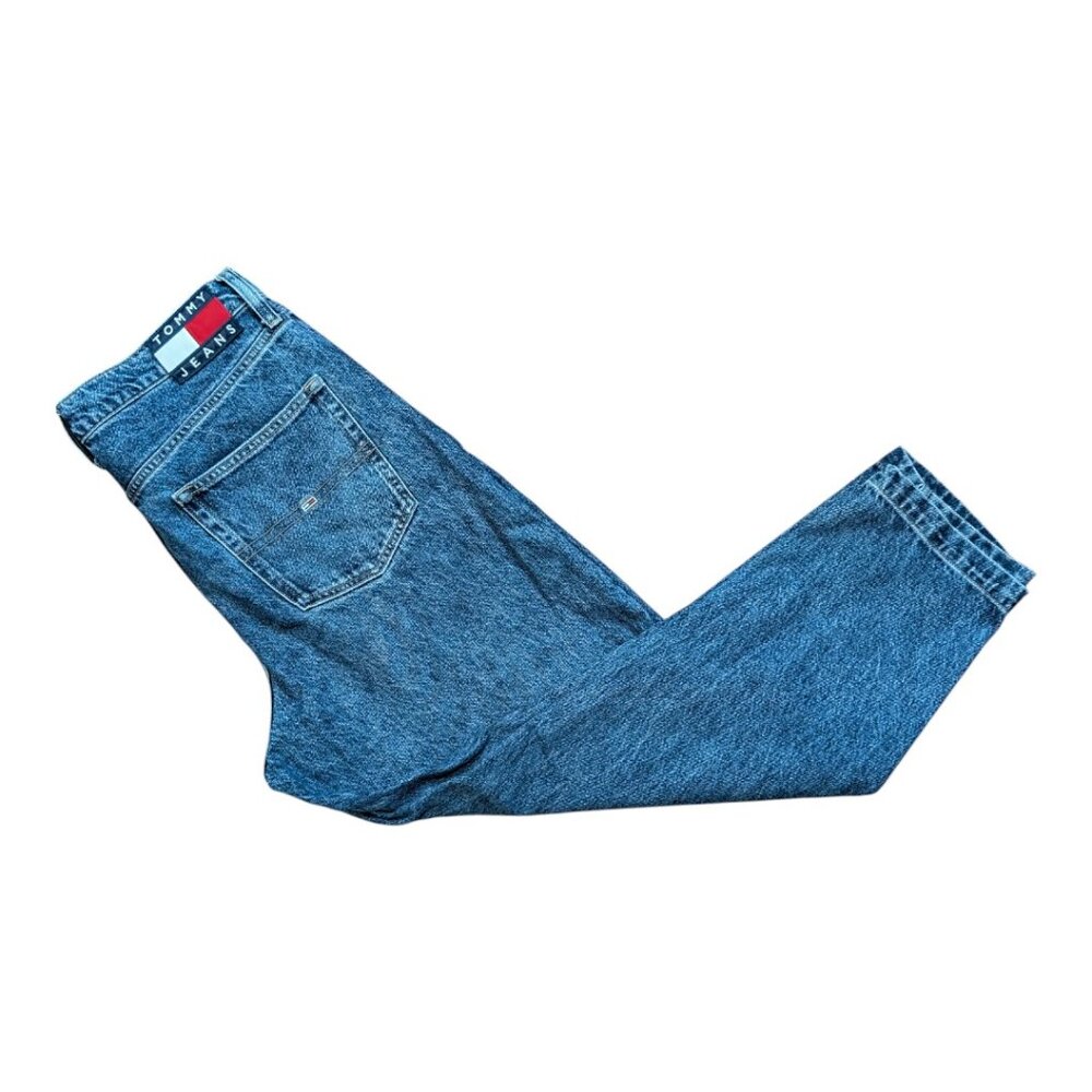 Tommy Jeans Hilfiger 32 X 32 Hemp Denim Bax Loose Tapered Jeans Flag Logo Y2K